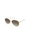 Calvin Klein Men's Sunglasses with Silver Metal Frame and Brown Gradient Lens CK2163S 746