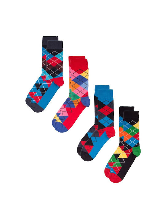 Men's economical pack of 4 checkered socks SC0001B