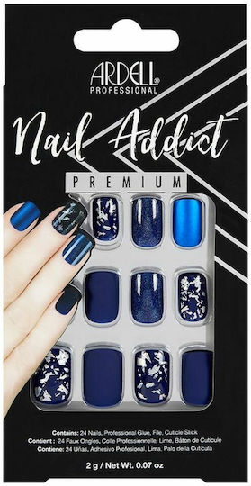 Ardell Addict Matte Blue Tips Νυχιών σε Μπλε Χρώμα