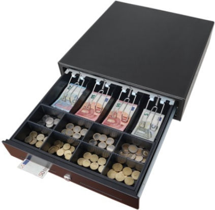 TE Tameiaki Express 504Q Cash Drawer with 8 Coin Slots and 6 Slots for Bills 35x40.5x9cm
