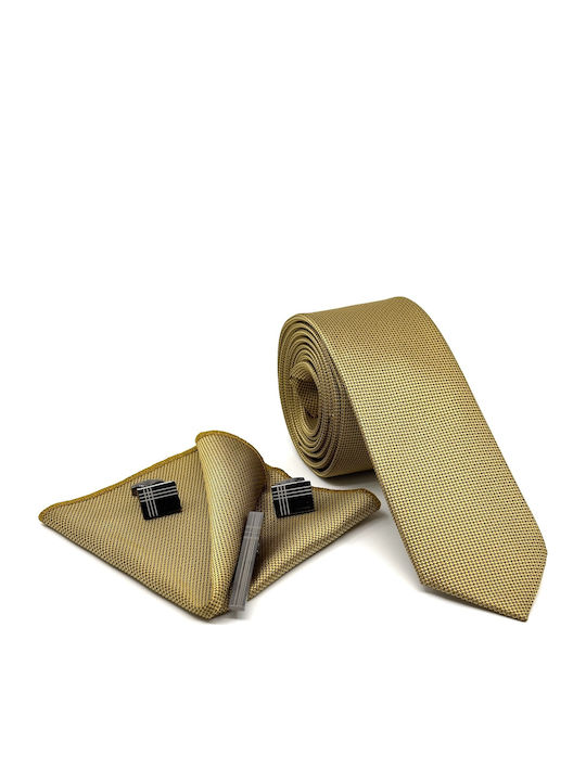 Legend Accessories Σετ Ανδρικής Γραβάτας με Σχέδια σε Χρυσό Χρώμα Legend Accessories Σετ Ανδρικής Γραβάτας με Σχέδια σε Χρυσό Χρώμα