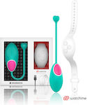 WatchMe Vibrator for Couples with Remote Control Egg Wireless Technology Aquamarine / Snowy