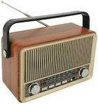 KEMAI Η-510BT Retro Portable Radio Rechargeable with USB Brown