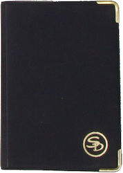 Exas Paper Phone Directory Leather 48 Pages Black 7.5x11cm