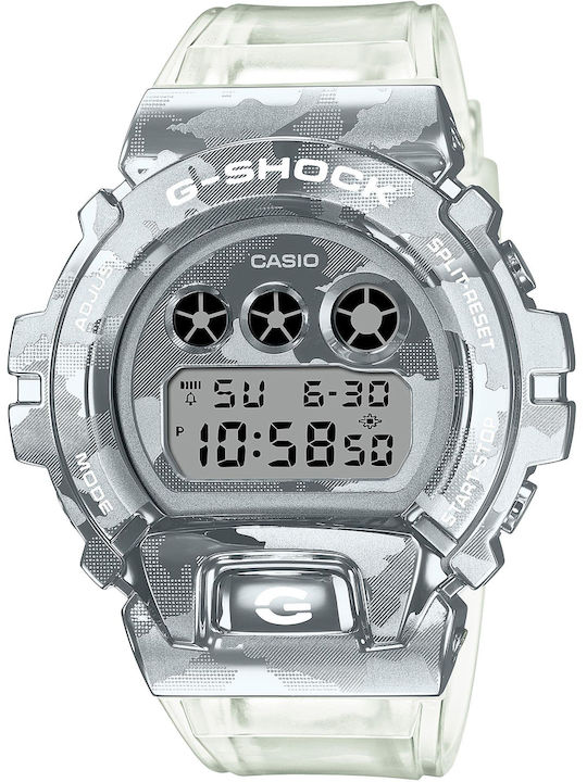 Casio G-Shock Digital Herrenuhr 51.2mm Batterie mit Weiß Kautschukarmband