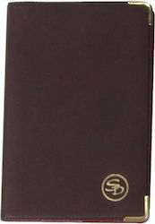 Exas Paper Phone Directory Leather 48 Pages Red 9x13cm