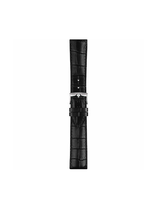 Tissot Curea din piele Negru 22mm