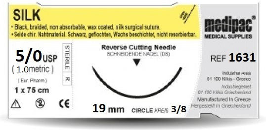 Medipac Suturi Silk 5/0 19mm
