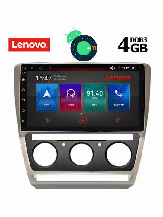 Lenovo Sistem Audio Auto pentru Skoda Octavia 2005-2012 cu Clima (Bluetooth/USB/AUX/WiFi/GPS/Apple-Carplay/Partitură) cu Ecran Tactil 10.1" DIQ_SSX_9595