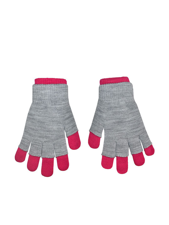 Stamion Grey Melange/Fuchsia Γυναικεία Γάντια