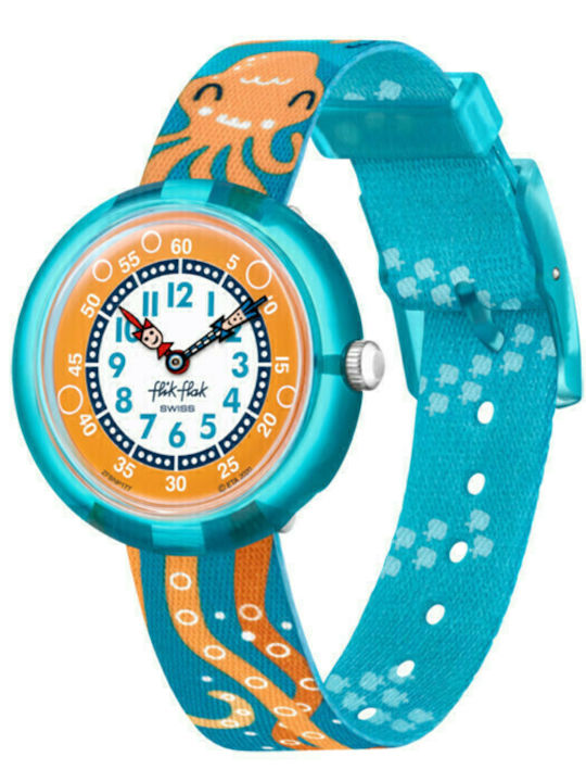 FlikFlak Kinder-Analoguhr mit Stoffarmband Blau