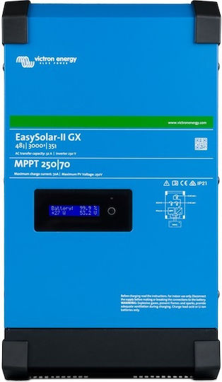 Victron Energy EasySolar II GX 48/5000/70-50 MPPT 250/100 Pure Sine Wave Inverter Power with Nominal Input Voltage 48V PMP482507010