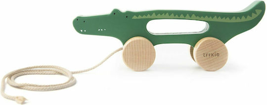 Trixie Jucărie de Tras Pull Along Toy Mr. Crocodile din Lemn pentru 12++ Luni