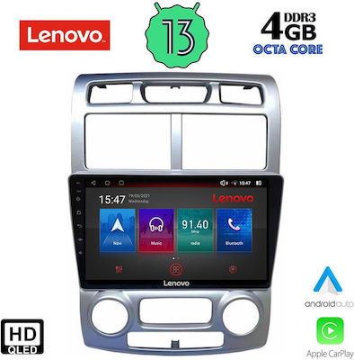Lenovo Car-Audiosystem für Kia Sportage 2004-2010 mit Klima (Bluetooth/USB/AUX/WiFi/GPS/Apple-Carplay/Android-Auto) mit Touchscreen 9" DIQ_SSX_9324CL