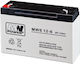 MW Power MWS 12-6 Μπαταρία UPS με Χωρητικότητα 12Ah και Τάση 6V 1τμχ