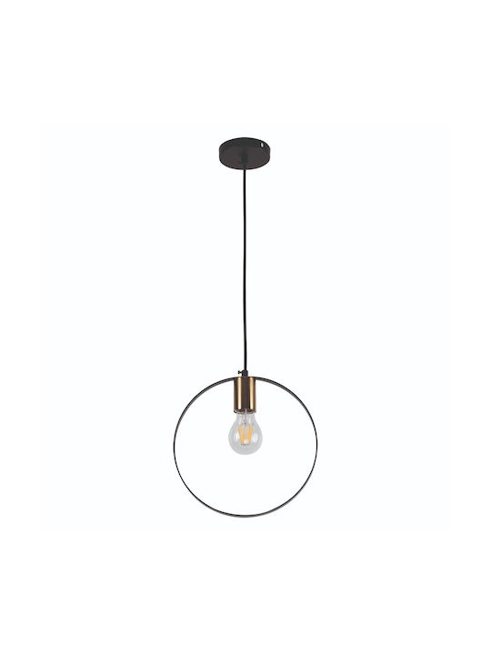 Home Lighting Hoop Pendant Lamp Black