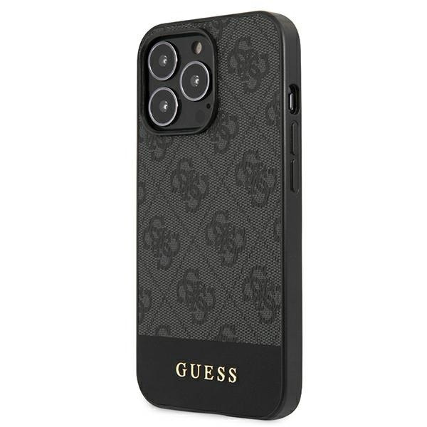 Guess 4G Stripe Collection Back Cover Πλαστικό / Υφασμάτινο Γκρι