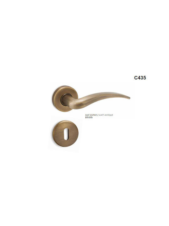 Conset Lever Front Door with Rosette Right C435 C435ROYS73S73 Bronze