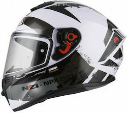 NZI Trendy Canadian White/Black Gloss Motorradhelm Volles Gesicht NZI000KRA202