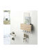 Yamazaki Wall Key Holder Metallic White 5 positions 18x3x9.5cm
