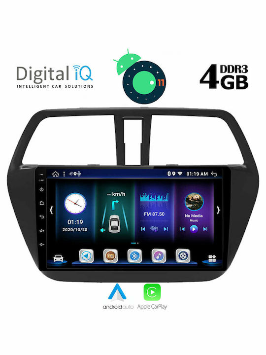 Digital IQ Car-Audiosystem für Suzuki SX4 / SX4 S-Cross 2014+ (Bluetooth/USB/AUX/WiFi/GPS/Apple-Carplay) mit Touchscreen 9" DIQ_BXD_6689