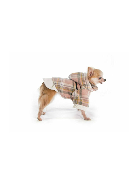 Pet Camelot 3637 Beige Waterproof Dog Coat with Hood with 35.5cm Back Length