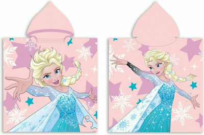 Frozen District 12 Digital Print Kinder Strandponcho Gefroren Rosa 100 x 50cm.