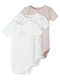 Name It Baby Underwear Bodysuit Set Short-Sleeved with Pants Pink