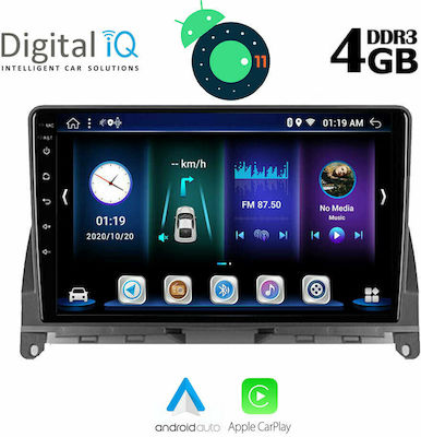 Digital IQ Car Audio System for Mercedes-Benz C Class 2007-2011 (Bluetooth/USB/AUX/WiFi/GPS/Apple-Carplay/CD) with Touch Screen 9" DIQ_BXD_6405