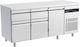 Inomak Edelstahl Kühltisch mit 4 Schubladen, 1 Tür und Kühlaggregat 0/+10°C L179xB70xH87cm