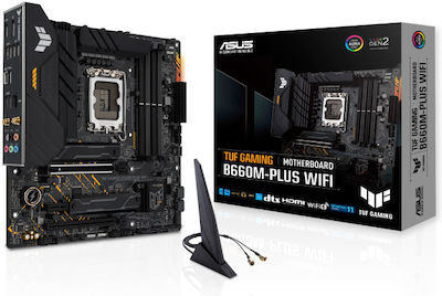 Asus TUF Gaming B660M-PLUS WIFI Motherboard Micro ATX με Intel 1700 Socket