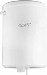 Spek 04320 Wall Mounted Metallic High Pressure Round Toilet Flush Tank White