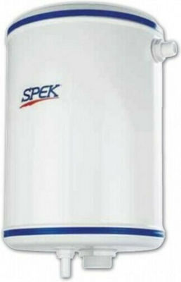Spek Alfa Επίτοιχο Πλαστικό Καζανάκι Στρογγυλό Υψηλής Πίεσης Λευκό