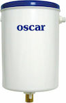 Oscar Plast Oscar 10-0232 Επίτοιχο Πλαστικό Καζανάκι Στρογγυλό Υψηλής Πίεσης Λευκό