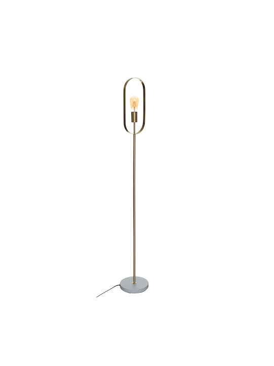 Spitishop A-S Edi Stehleuchte H155xW22cm mit Fassung für E27 Lampe in Gold Farbe