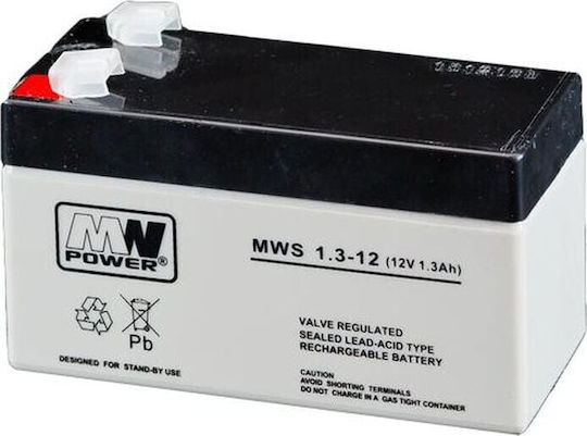 MW Power MWS 1.3-12 Μπαταρία UPS με Χωρητικότητα 1.3Ah και Τάση 12V 1τμχ