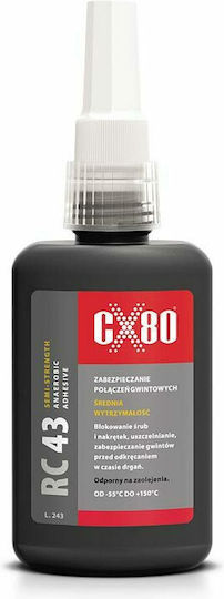 CX80 RC 43 Течен Лепило за резби Синьо 50мл 1бр