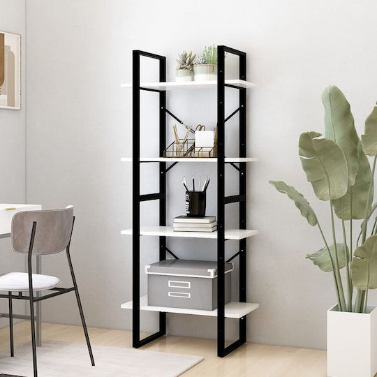 Bibliothek Weiß 60x30x140cm