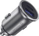 Swissten Car Charger 36W 3A Fast Charging with Ports: 1xUSB 1xType-C Silver Color