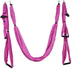 MegaFitness Aerial Yoga Hammock Swing Trapeze 5x1.5μ. with Handles Pink