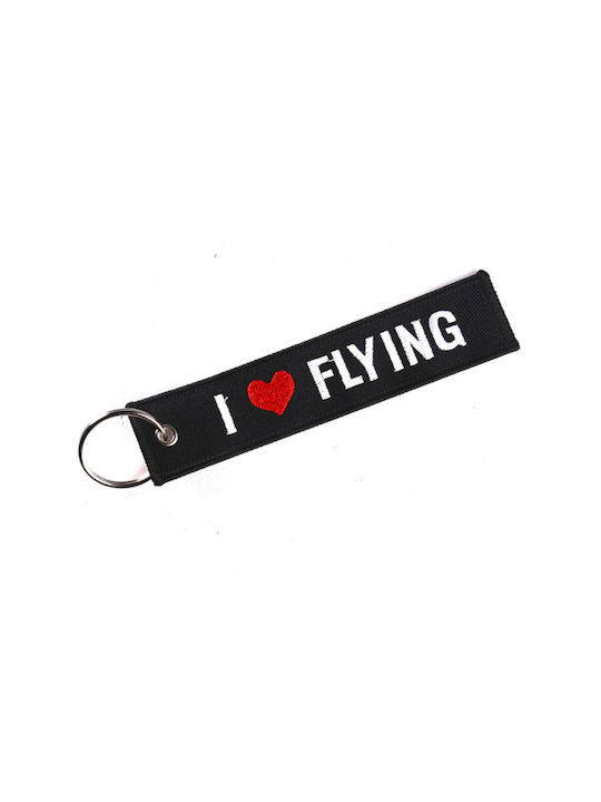 FABRIC KEY RING KEY RING BLACK - FLYING