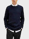 PULLOVER MALE KNIT OCO100 BLUE