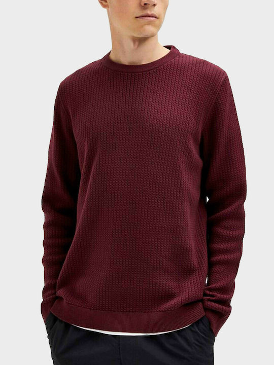 PULLOVER MALE KNIT OCO100 BURGUNDY