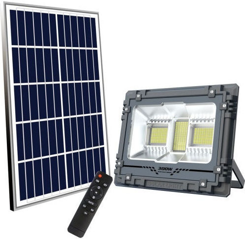 Factory MJ-AW200 Στεγανός Ηλιακός Προβολέας LED 200W Ψυχρό Λευκό 6500K με Τηλεχειριστήριο IP67