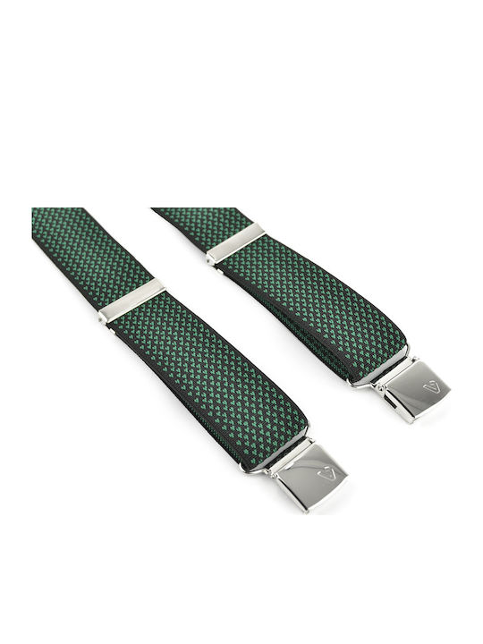 Victoria Suspenders Printed Green