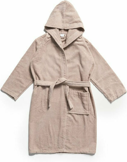 Comfort Kids Hooded Bathrobe Beige