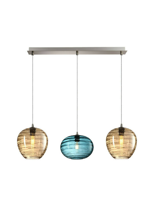 Sun Light Pendant Light Three-Light Rail for Socket E27 Multicolour