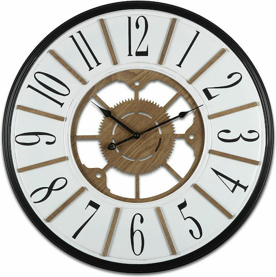 Iliadis Antikes Wanduhr Hölzernes Weiß Ø60cm