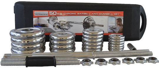 Hantelset mit Gesamtgewicht von 50kg kg im Fall