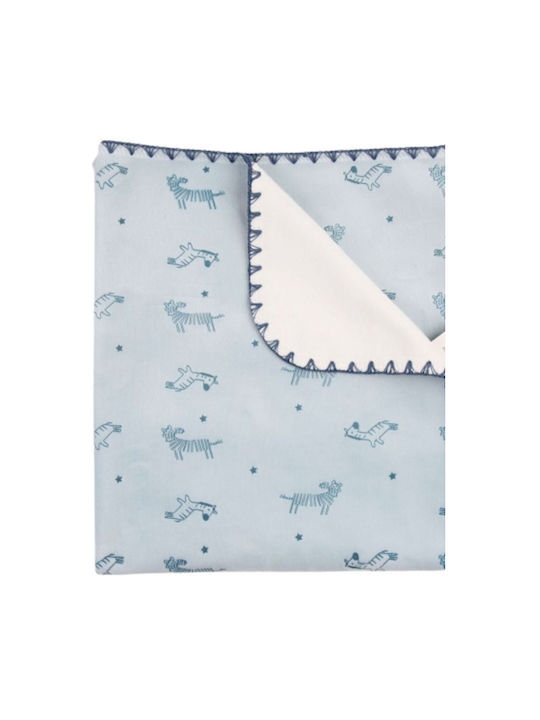 Bi Baby Blanket Nursery Swaddling Blankets Fleece Light Blue 90x90cm